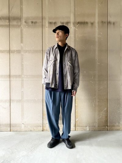 画像1: RADIALL  LO-N-SLO - WIDE FIT PANTS (Steel Blue)