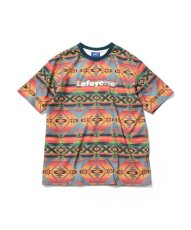 画像1: LFYT  NAVAJO NAITIVE PATTERN Lafayette LOGO TEE (ORANGE) (1)