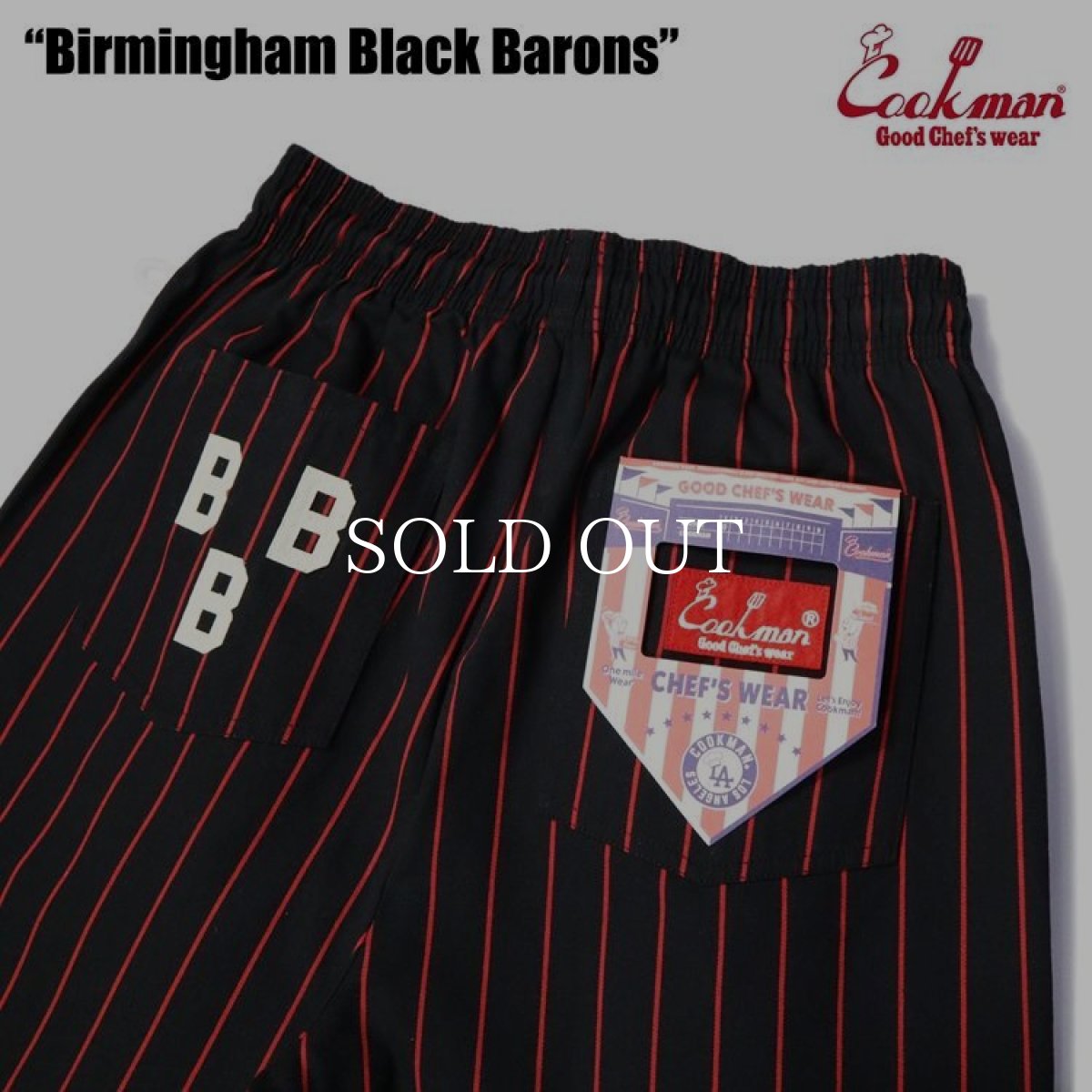 画像6: COOKMAN  Chef Pants Birmingham Black Barons (Black) (6)