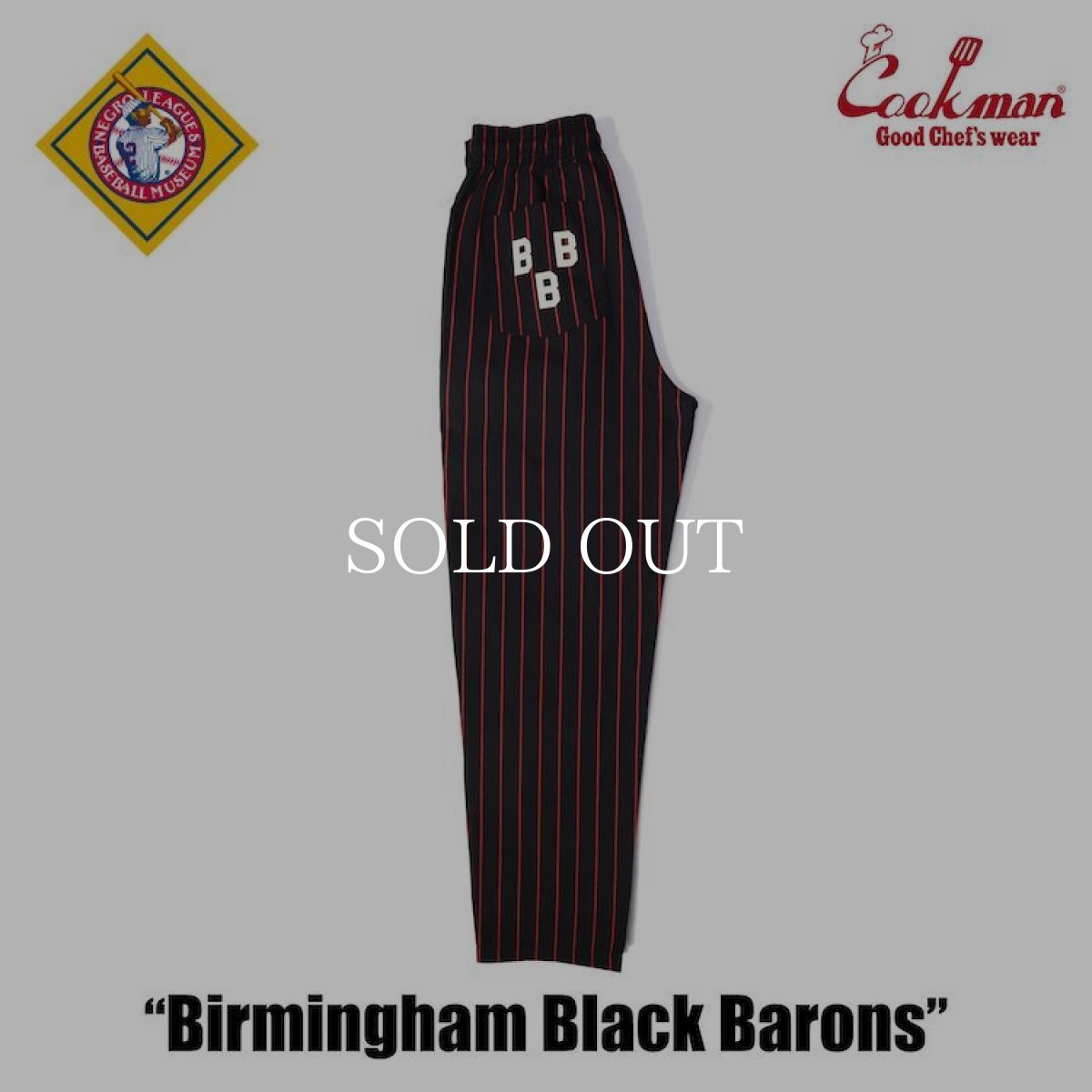 画像2: COOKMAN  Chef Pants Birmingham Black Barons (Black) (2)