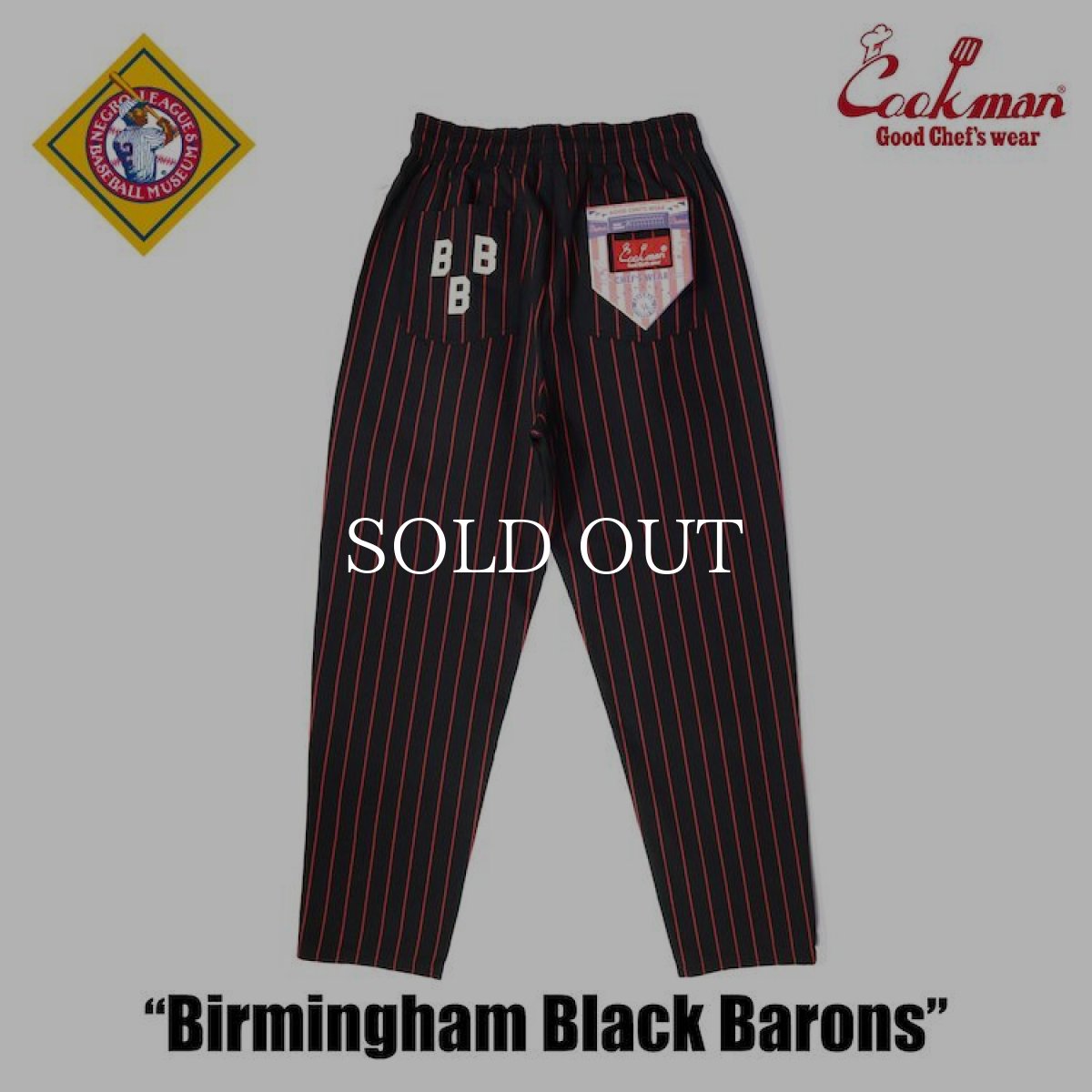 画像3: COOKMAN  Chef Pants Birmingham Black Barons (Black) (3)