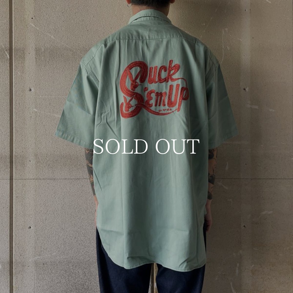 画像7: RADIALL  BUNNY - OPEN COLLARED SHIRT S/S (Sage Green) (7)