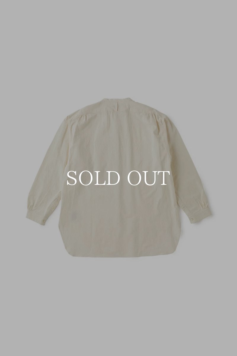 画像2: OLD JOE   BAND COLLAR LONG TAIL SHIRTS (BONE) (2)