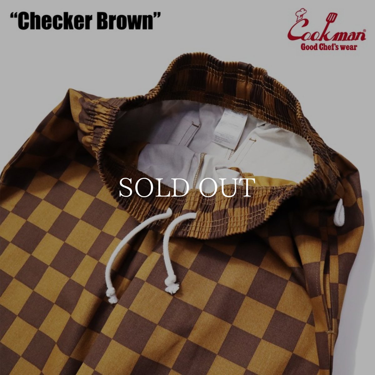 画像4: COOKMAN  Chef Pants Short Checker (Brown) (4)