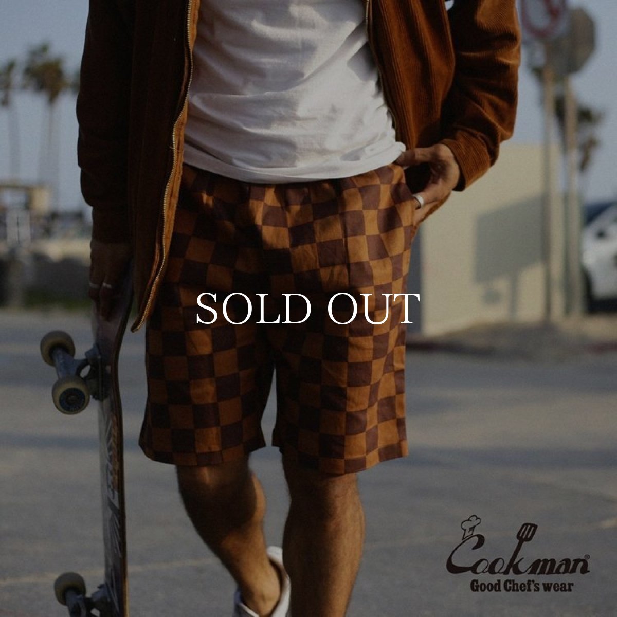 画像10: COOKMAN  Chef Pants Short Checker (Brown) (10)