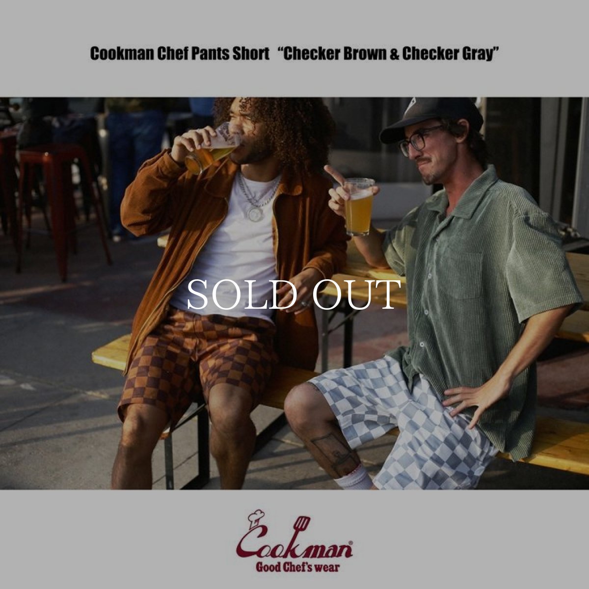 画像17: COOKMAN  Chef Pants Short Checker (Brown) (17)