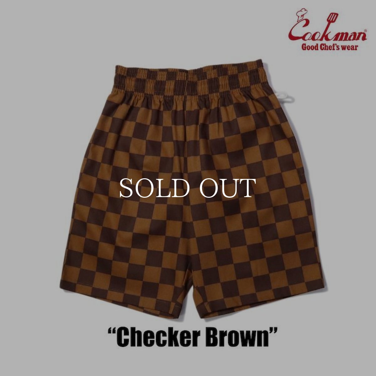 画像2: COOKMAN  Chef Pants Short Checker (Brown) (2)