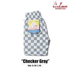 画像1: COOKMAN  Chef Pants Short Checker (Gray) (1)