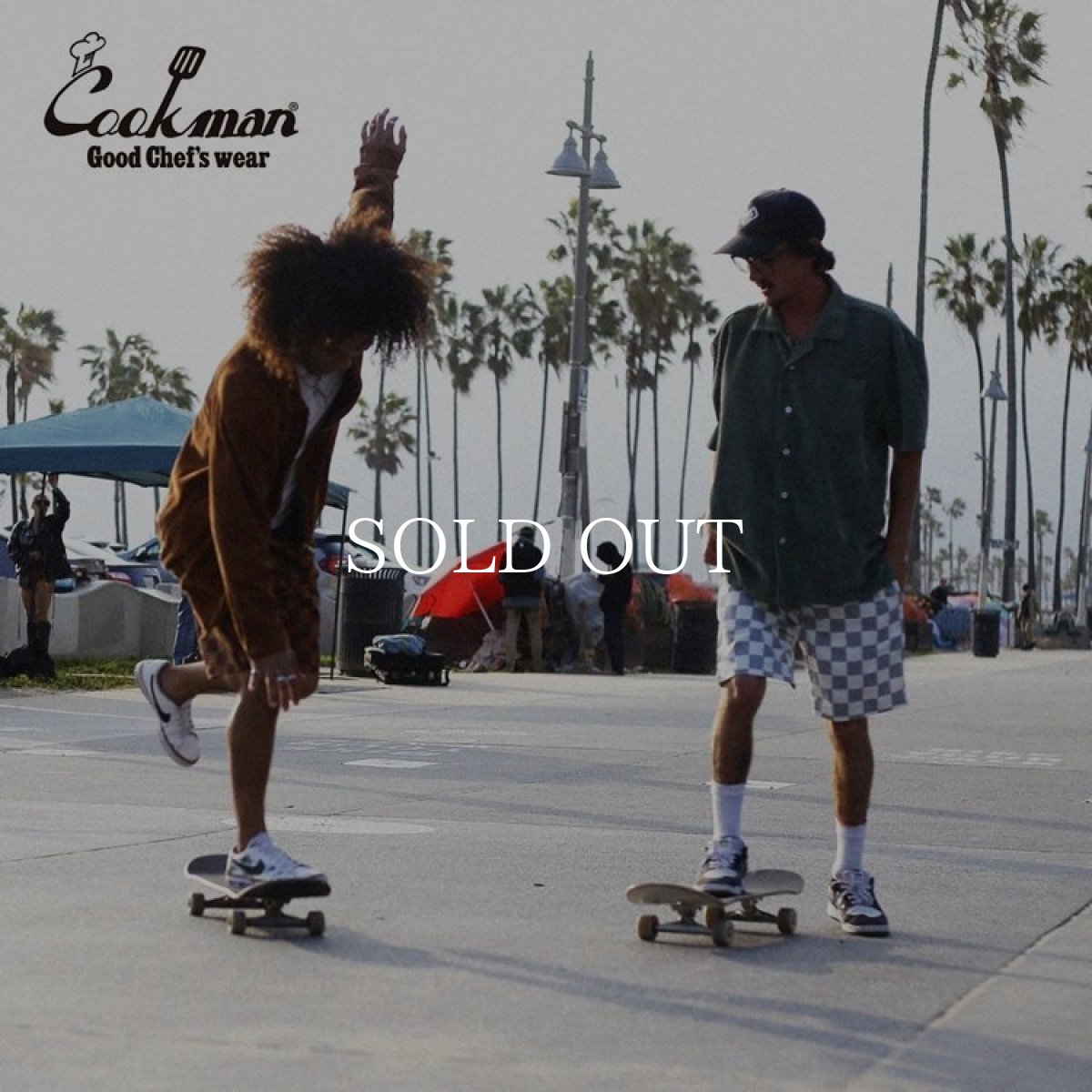 画像12: COOKMAN  Chef Pants Short Checker (Brown) (12)