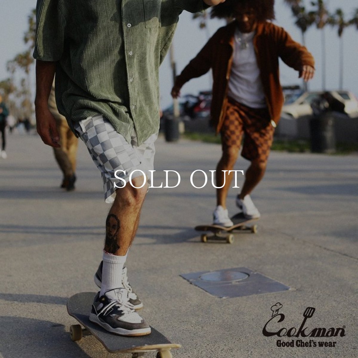 画像13: COOKMAN  Chef Pants Short Checker (Brown) (13)