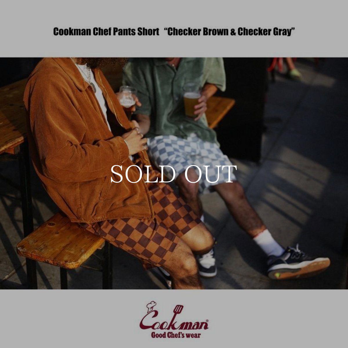 画像18: COOKMAN  Chef Pants Short Checker (Brown) (18)