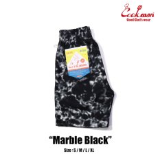 画像1: COOKMAN  Chef Pants Short Marble (Black) (1)