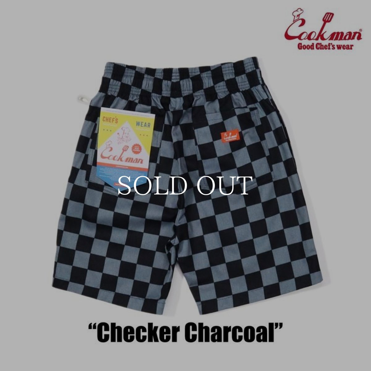 画像3: COOKMAN  Chef Pants Short Checker (Charcoal) (3)