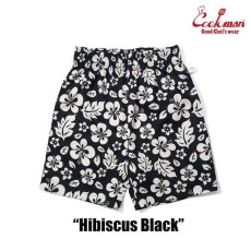 画像2: COOKMAN  Chef Pants Short Hibiscus (Black) (2)