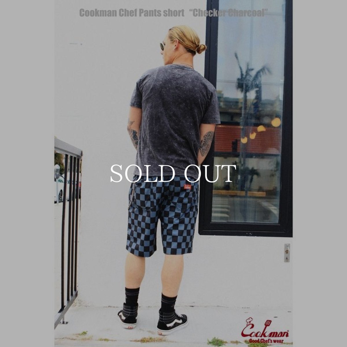 画像14: COOKMAN  Chef Pants Short Checker (Charcoal) (14)