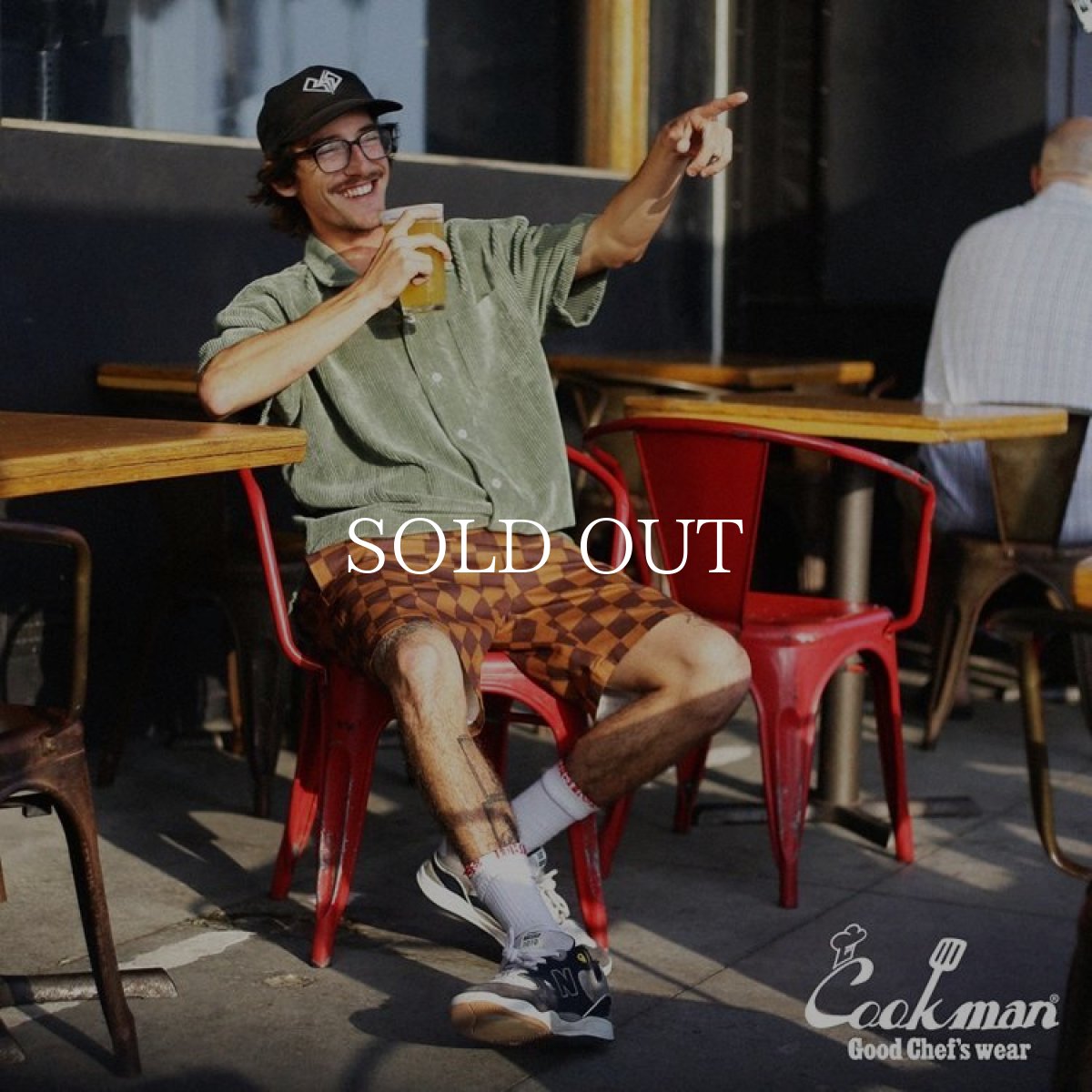 画像11: COOKMAN  Chef Pants Short Checker (Brown) (11)