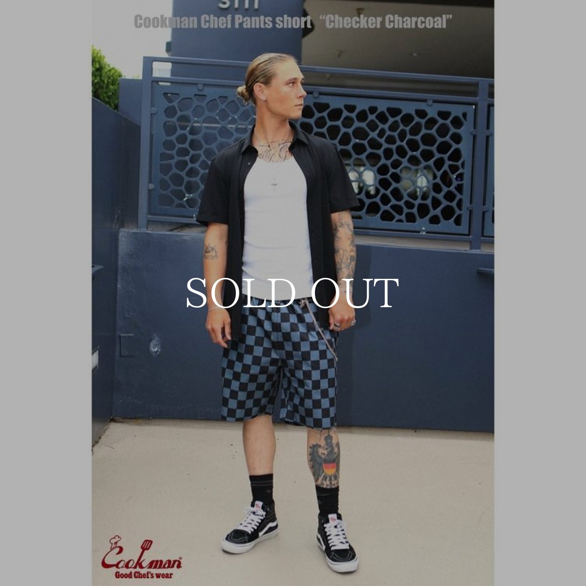 画像13: COOKMAN  Chef Pants Short Checker (Charcoal) (13)