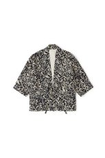 画像1: OLD JOE   ORIENTAL FRONT BEACH SHIRTS (FLOWER) (BLACK) (1)