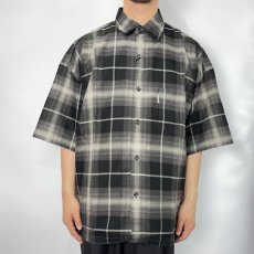 画像4: COOTIE   R/C Ombre Check S/S Shirt (Black) (4)