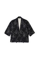 画像1: OLD JOE   ORIENTAL FRONT BEACH SHIRTS (MARINE) (BLACK) (1)