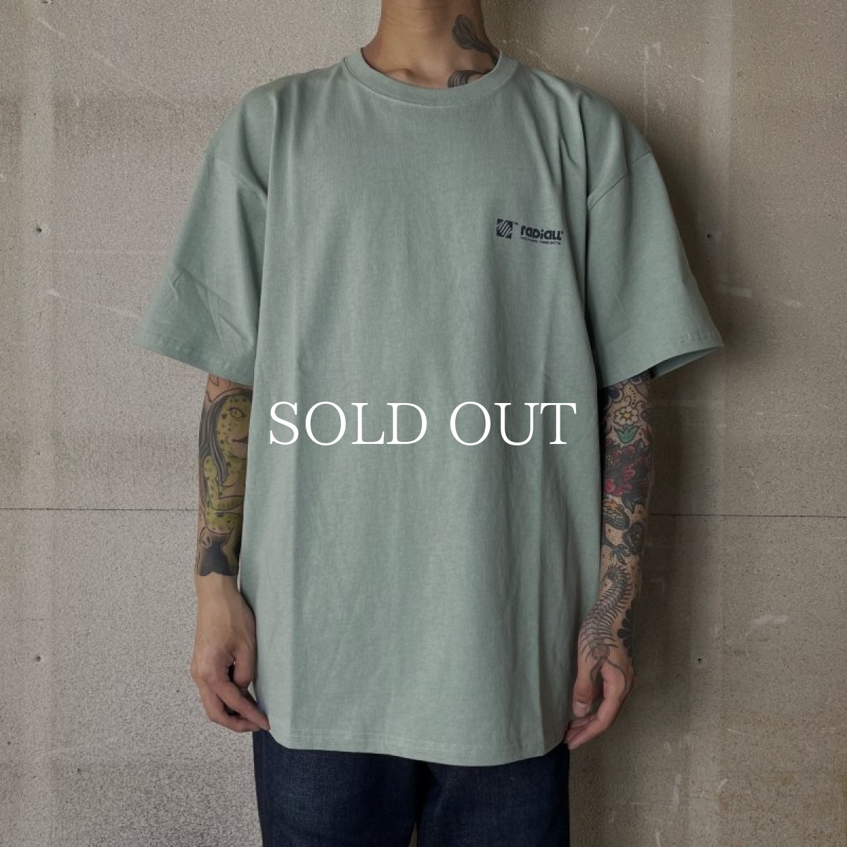 画像5: RADIALL  LO-N-SLO-CREW NECK T-SHIRT S/S (Sage Green) (5)