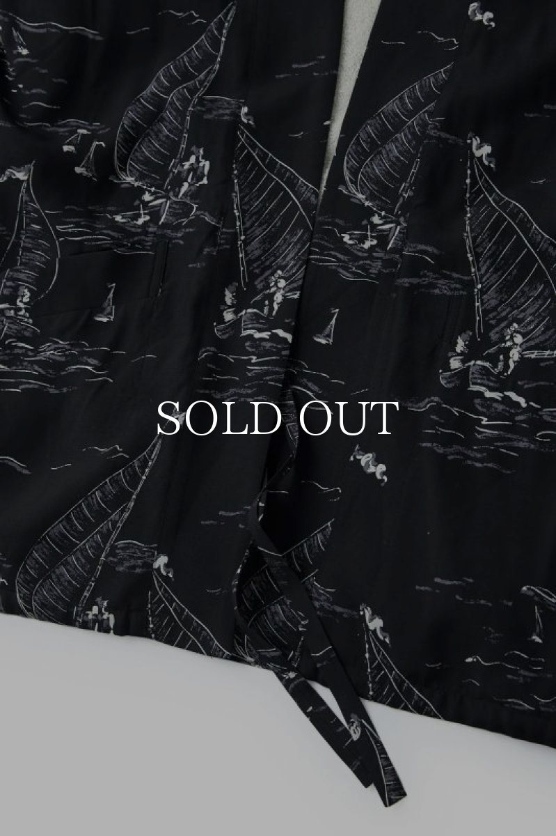 画像4: OLD JOE   ORIENTAL FRONT BEACH SHIRTS (MARINE) (BLACK) (4)