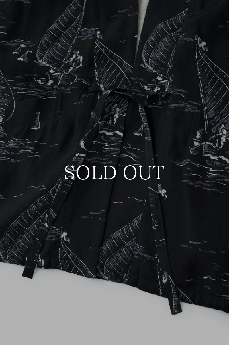 画像3: OLD JOE   ORIENTAL FRONT BEACH SHIRTS (MARINE) (BLACK) (3)