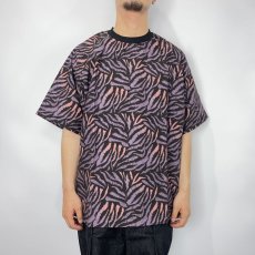 画像2: CALEE  Animal type pattern S/S cutsew (Dark Purple) (2)