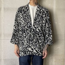 画像2: OLD JOE   ORIENTAL FRONT BEACH SHIRTS (FLOWER) (BLACK) (2)