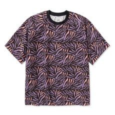 画像1: CALEE  Animal type pattern S/S cutsew (Dark Purple) (1)