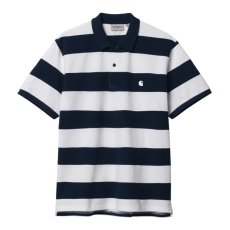 画像1: CARHARTT WIP  S/S DAMPIER PIQUE POLO (Dampier Stripe, Atom Blue / White) (1)