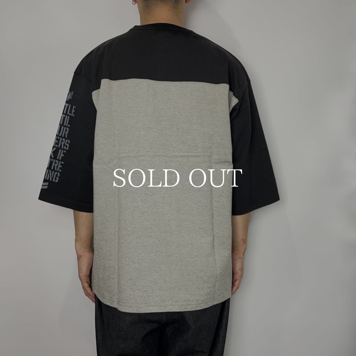 画像3: CHALLENGER  Q/S ARMY FOOTBALL TEE   (BLACK× GRAY) (3)