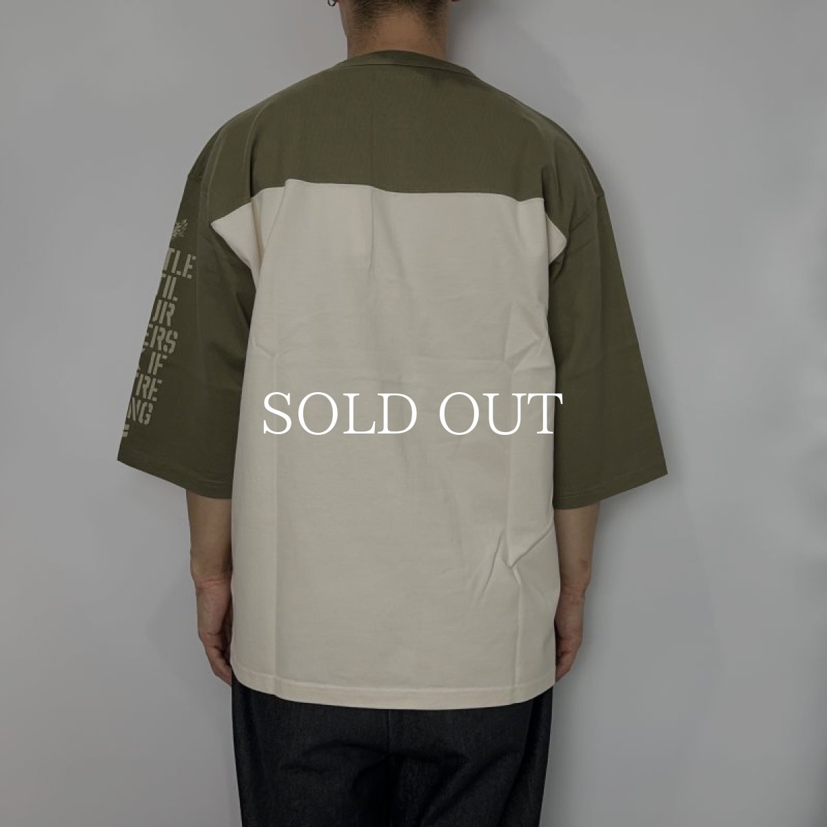 画像3: CHALLENGER  Q/S ARMY FOOTBALL TEE   (OLIVE × WHITE) (3)