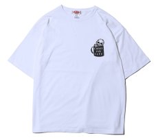 画像1: CUTRATE  SKULLS COFFEE LOGO DROPSHOULDER S/S T-SHIRT (WHITE) (1)