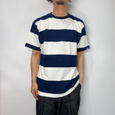 画像2: CHALLENGER  S/S HEAVYWEIGHT BORDER TEE (WHITE×NAVY) (2)