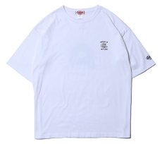 画像1: CUTRATE  SKULL RECORD LOGO DROPSHOULDER S/S T-SHIRT (WHITE) (1)