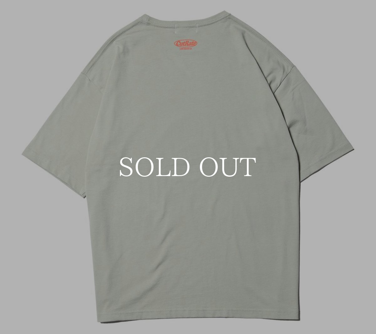 画像2: CUTRATE  SKULL CREAM LOGO DROPSHOULDER S/S T-SHIRT (SAGE GREEN) (2)