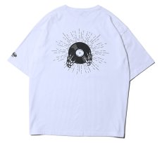 画像2: CUTRATE  SKULL RECORD LOGO DROPSHOULDER S/S T-SHIRT (WHITE) (2)