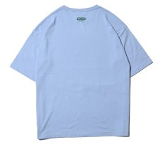 画像2: CUTRATE  SKULL CREAM LOGO DROPSHOULDER S/S T-SHIRT (BLUE) (2)