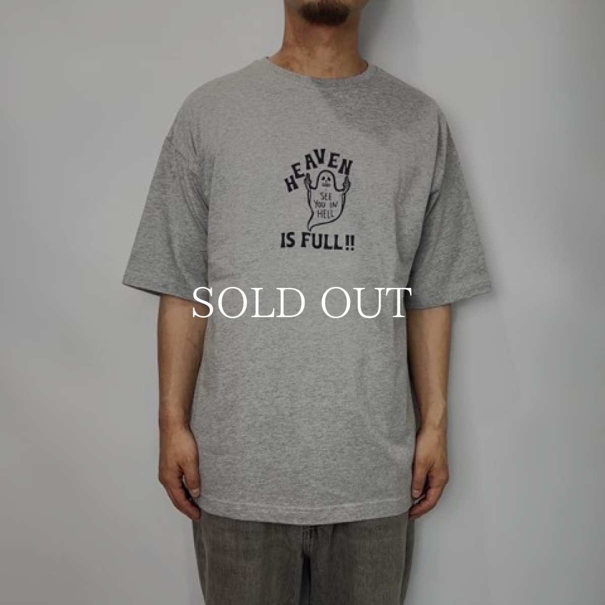 画像3: CUTRATE  HEAVEN IS FULL LOGO DROPSHOULDER S/S T-SHIRT (GRAY) (3)