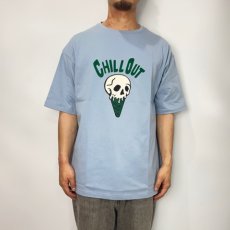 画像3: CUTRATE  SKULL CREAM LOGO DROPSHOULDER S/S T-SHIRT (BLUE) (3)