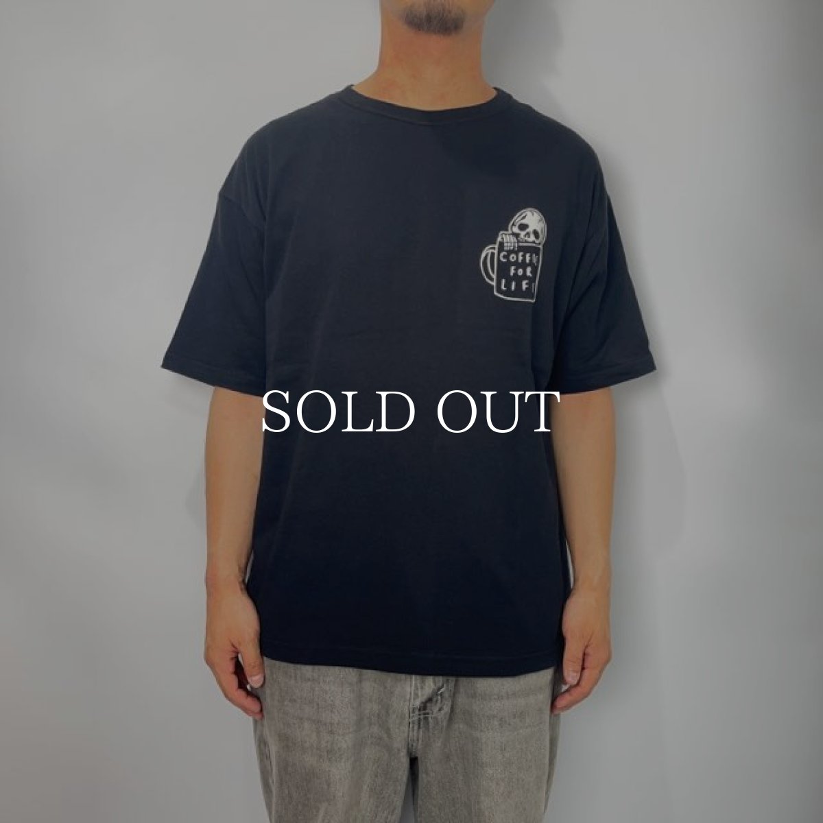 画像3: CUTRATE  SKULLS COFFEE LOGO DROPSHOULDER S/S T-SHIRT (BLACK) (3)