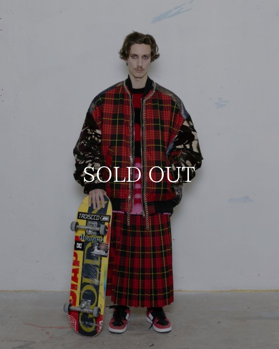 画像10: KIDILL  FOLD PLEATS PANTS BRITISH TARTAN (RED TARTAN) (10)