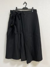 画像1: KIDILL  FOLD PLEATS PANTS POLYESTER TWILL (BLACK) (1)