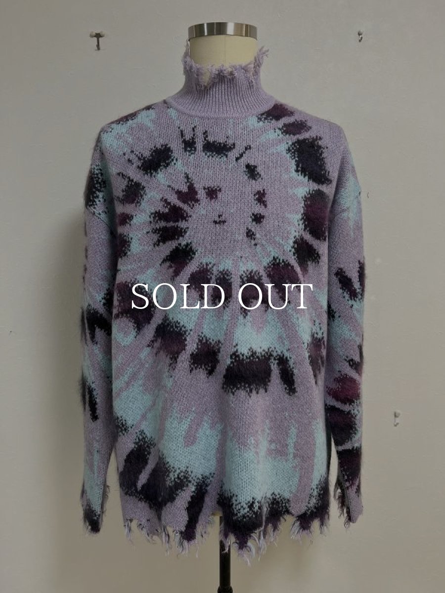 画像1: KIDILL  TIE DYE JACQUARD KNIT COLLAB WITH rurumu: (LAVENDER × PURPLE × BABY BLUE) (1)