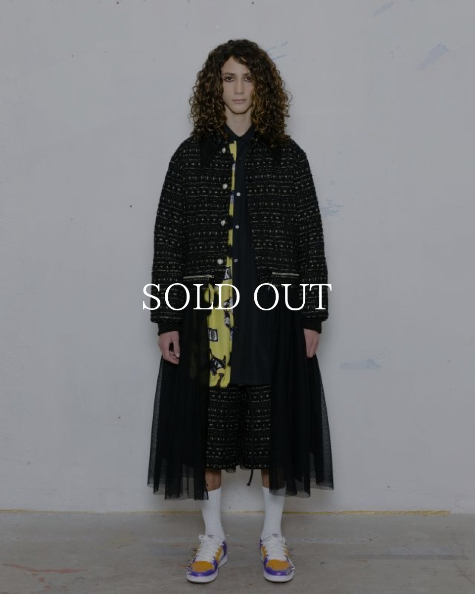 画像5: KIDILL  RIBBON SHORT PANTS LILY-YARN TWEED (BLACK) (5)