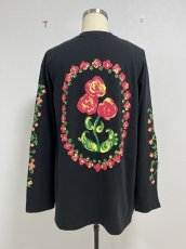 画像2: KIDILL  ROSE LONG SLEEVE T-SHIRT (BLACK) (2)