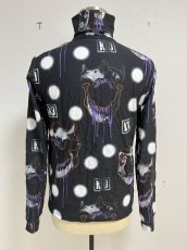 画像2: KIDILL  HIGH NECK CRINKLE JERSEY PULLOVER SKULL PRINT PATTERN CRINKLE STRETCH FABRIC (BLACK SKULL) (2)