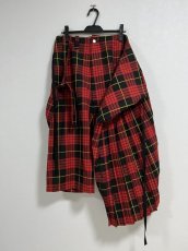 画像3: KIDILL  FOLD PLEATS PANTS BRITISH TARTAN (RED TARTAN) (3)