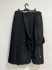 画像2: KIDILL  FOLD PLEATS PANTS POLYESTER TWILL (BLACK) (2)